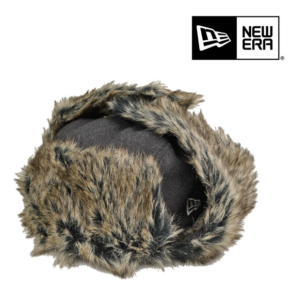 ニューエラ・トラッパー・耳当て付き・ヘザー・ブラック/NEW ERA