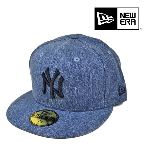 ニューエラ・59FIFTY・キャップ・ジャパンデニム・ウォッシュドデニム・ブルー/newera